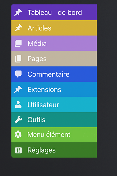 Menu personnalisé avec Gamo